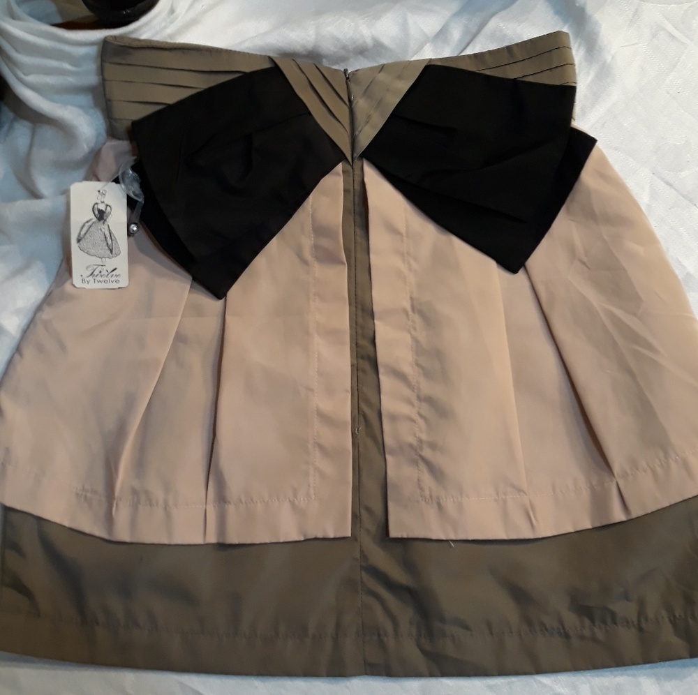 TWELVE BY TWELVE BROWN MINI SKIRT - Picture 2 of 5